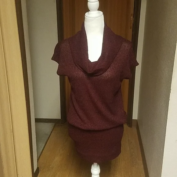 burgundy cowl neck sweater dress Burgundy Knit Long Sleeve Cowl Neck Maternity Dress – PinkBlush